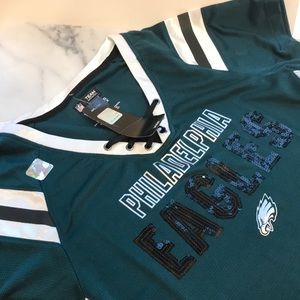 Eagles NFL woman’s sequin jersey size Medium